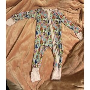 Oak + Ollie Disney Princess Floral Long Sleeve Bamboo Pajama Set - 3-6 months